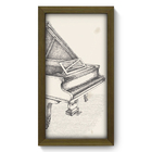 Quadro Decorativo - Piano - 19cm X 34cm - 037qdgm