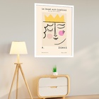 Quadro Decorativo Picasso Dama Baralho  - 70x50cm Moldura Pre