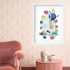 Quadro Decorativo Pilates - 60x48cm Moldura:madeira Branca