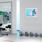 Quadro Decorativo Pilates Halteres Verdes