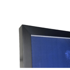 Quadro Decorativo com Vidro e Moldura de Madeira Pinceladas I Premium Azul 60x60cm