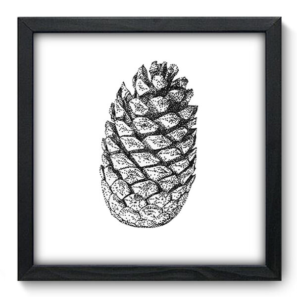 Quadro Decorativo - Pinha - 33cm X 33cm - 349qddp