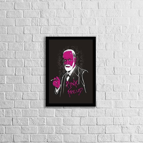 Quadro Decorativo Pink Freud 45x34cm A3 (45 X 34)