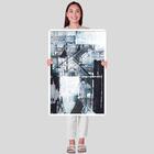 Quadro Decorativo Pintura Abstrata 60x90x2,8 Pvc Luven Bra