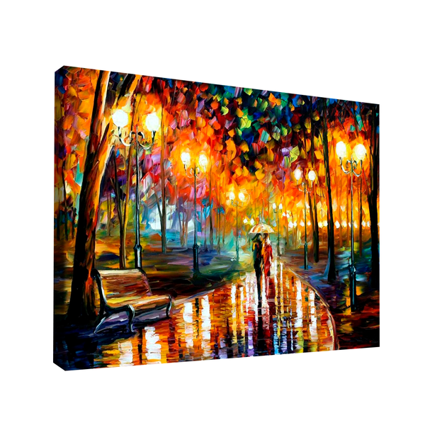 Quadro Decorativo Pintura Leonid Afremov Praça Pequeno 60x40