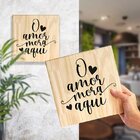 Quadro Decorativo Pinus Frase Amor Quarto Casal Lar Família