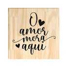 Quadro Decorativo Pinus Frase Amor Quarto Casal Lar Família