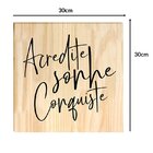 Quadro Decorativo Pinus Frase Motivação Sonhar Quarto Sala Es