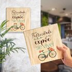 Quadro Decorativo Pinus Frases Felicidade Floral Sala Quarto