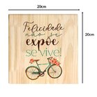 Quadro Decorativo Pinus Frases Felicidade Floral Sala Quarto