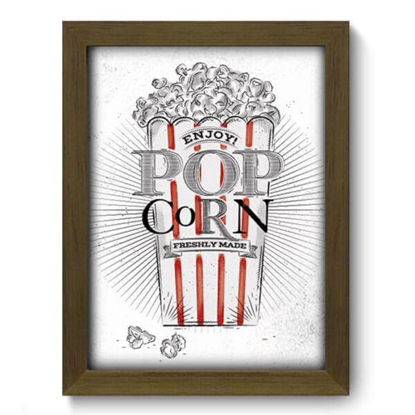 Quadro Decorativo - Pipoca - 19cm X 25cm - 031qdhm