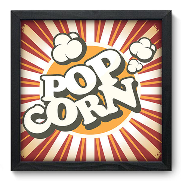 Quadro Decorativo - Pipoca - 33cm X 33cm - 358qdcp