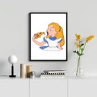Quadro Decorativo Pizza Alice 45x34cm Moldura:madeira Preta