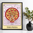 Quadro Decorativo Pizza - Carta Tarot 33x24cm - Com Vidro Mol