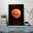 Quadro Decorativo Planeta Marte 33x24cm - Com Vidro Moldura:m