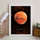 Quadro Decorativo Planeta Marte 45x34cm - Com Vidro Moldura:m