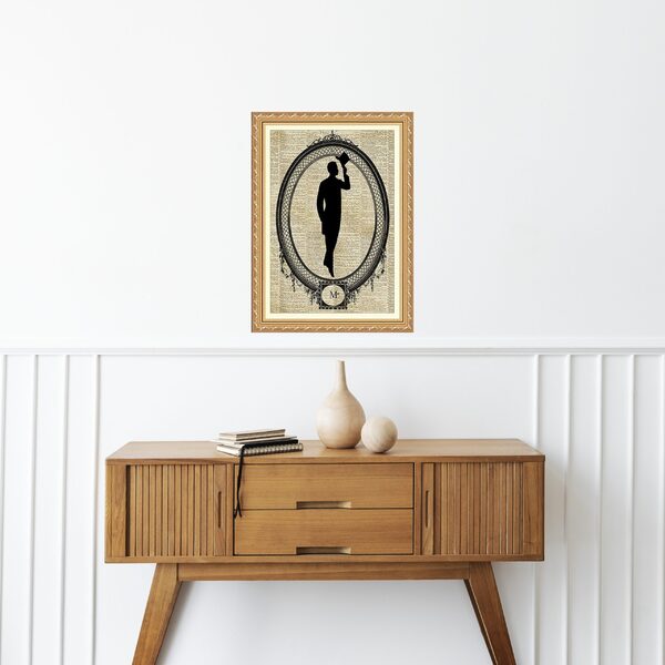 Quadro Decorativo Plaquinha Mr 33x24cm Moldura Branca