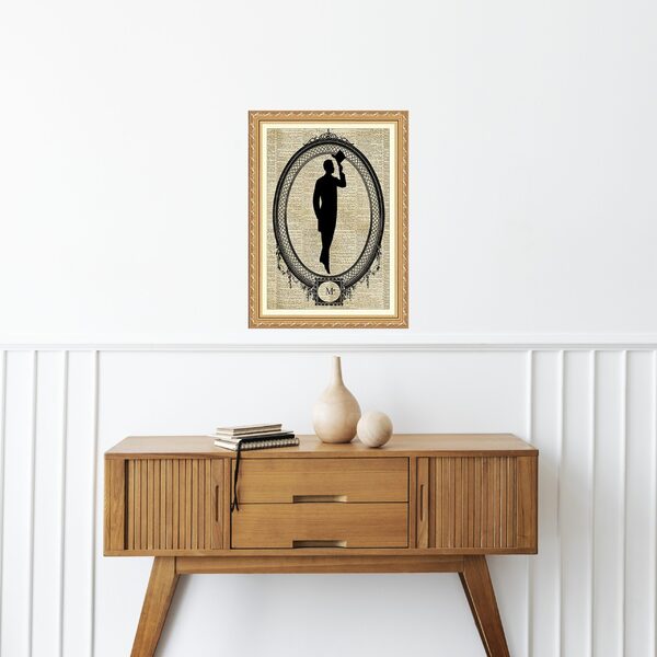 Quadro Decorativo Plaquinha Mr 45x34cm Moldura Branca