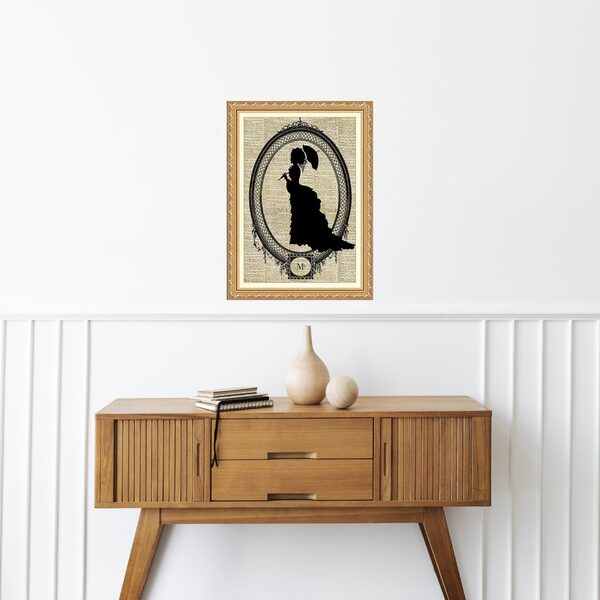 Quadro Decorativo Plaquinha Srta 45x34cm - Com Vidro Moldura