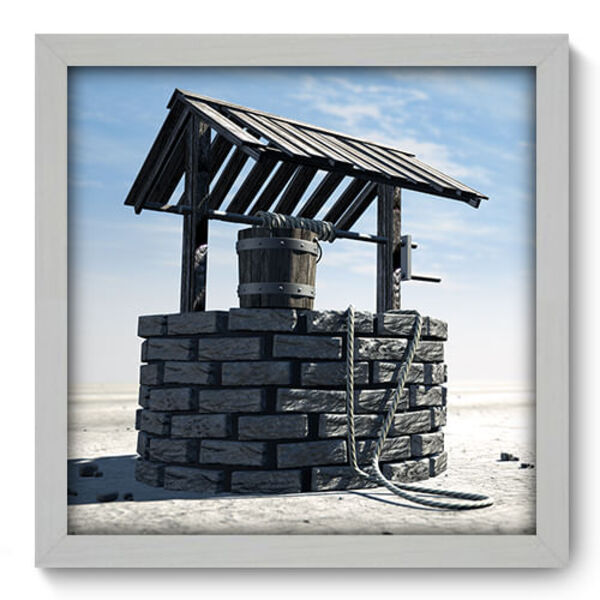 Quadro Decorativo - Poço - 33cm X 33cm - 045qdpb