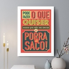 Quadro Decorativo Pode Fazer O Que Quiser 33x24cm - Com Vidro