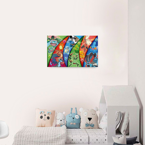 Quadro Decorativo Pokemon Monstros 20x25