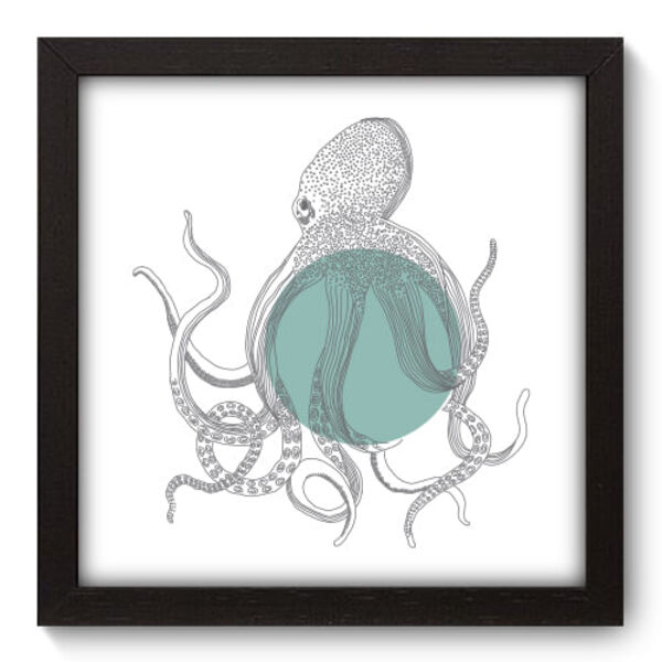 Quadro Decorativo - Polvo - 22cm X 22cm - 033qdsp