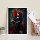 Quadro Decorativo Pomba Gira Rainha 33x24cm - Com Vidro Moldu