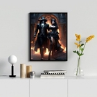 Quadro Decorativo Pombagira E Exu Caveira 33x24cm - Com Vidro