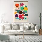 Quadro Decorativo Pontos Coloridos Com Moldura E Sem Vidro 10
