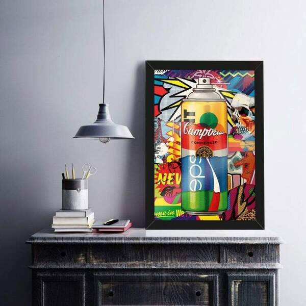 Quadro Decorativo Pop Art Abstrato 02  30x45cm