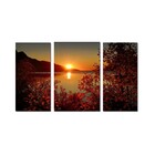 Quadro Decorativo Por Do Sol 3 Peças