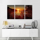 Quadro Decorativo Por Do Sol 3 Peças