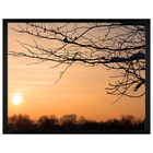 Quadro Decorativo Pôr-do-Sol Árvore 40x50cm Preto