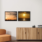 Quadro Decorativo Pôr-do-Sol Árvore 40x50cm Preto