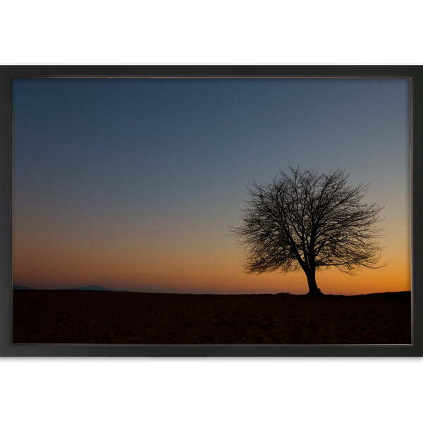 Quadro Decorativo Pôr Do Sol Ii Moldura Sem Vidro Preto
