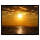 Quadro Decorativo Pôr-do-Sol Mar 40x50cm Preto