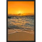 Quadro Decorativo Pôr Do Sol Moldura Sem Vidro Preto