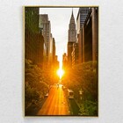 Quadro Decorativo Por Do Sol Na Cidade V Com Moldura E Sem Vi