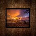 Quadro Decorativo Por Do Sol Na Praia- Horizontal 45x34cm - C