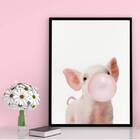 Quadro Decorativo Porquinho Chicletes 45x34cm A3 (45 X 34)