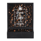 Quadro Decorativo Porta Cápsulas Depois Do Café Marrom 28x38cm