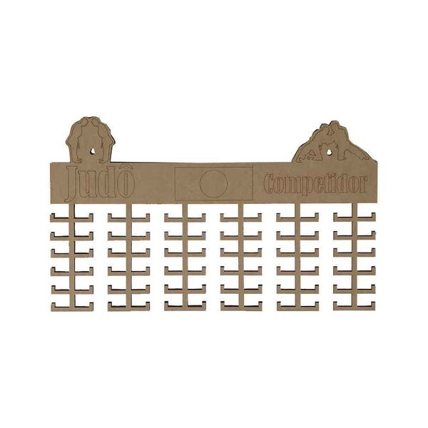 Quadro Decorativo Porta Medalhas Mdf Cru 60x35 Judô - D'rossi