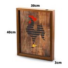 Quadro Decorativo Porta Rolhas Vinho Atlético Galo Volpi 40x3