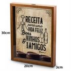 Quadro Decorativo Porta Rolhas Vinho - Receita Para Uma Vida