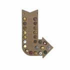 Quadro Decorativo Porta Tampinhas Mdf Cru 40x26 Seta Beer  -