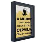 Quadro Decorativo Porta Tampinhas Rede Social Preto