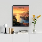 Quadro Decorativo Porto - Portugal 45x34cm Moldura:madeira Br