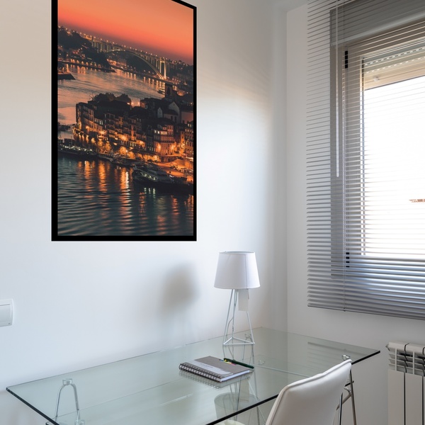 Quadro Decorativo Porto Portugal Fotografia  - 70x50cm Moldur