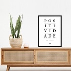 Quadro Decorativo Positividade É A Chave 33x24cm Moldura Bran